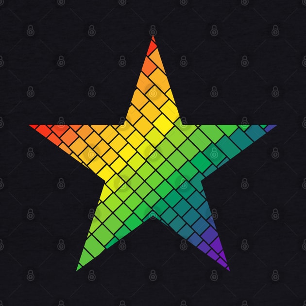 Tiled Star Gay Pride Star by Muzehack